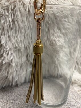 Gold Tassel Keychain Charm - Women Accessories